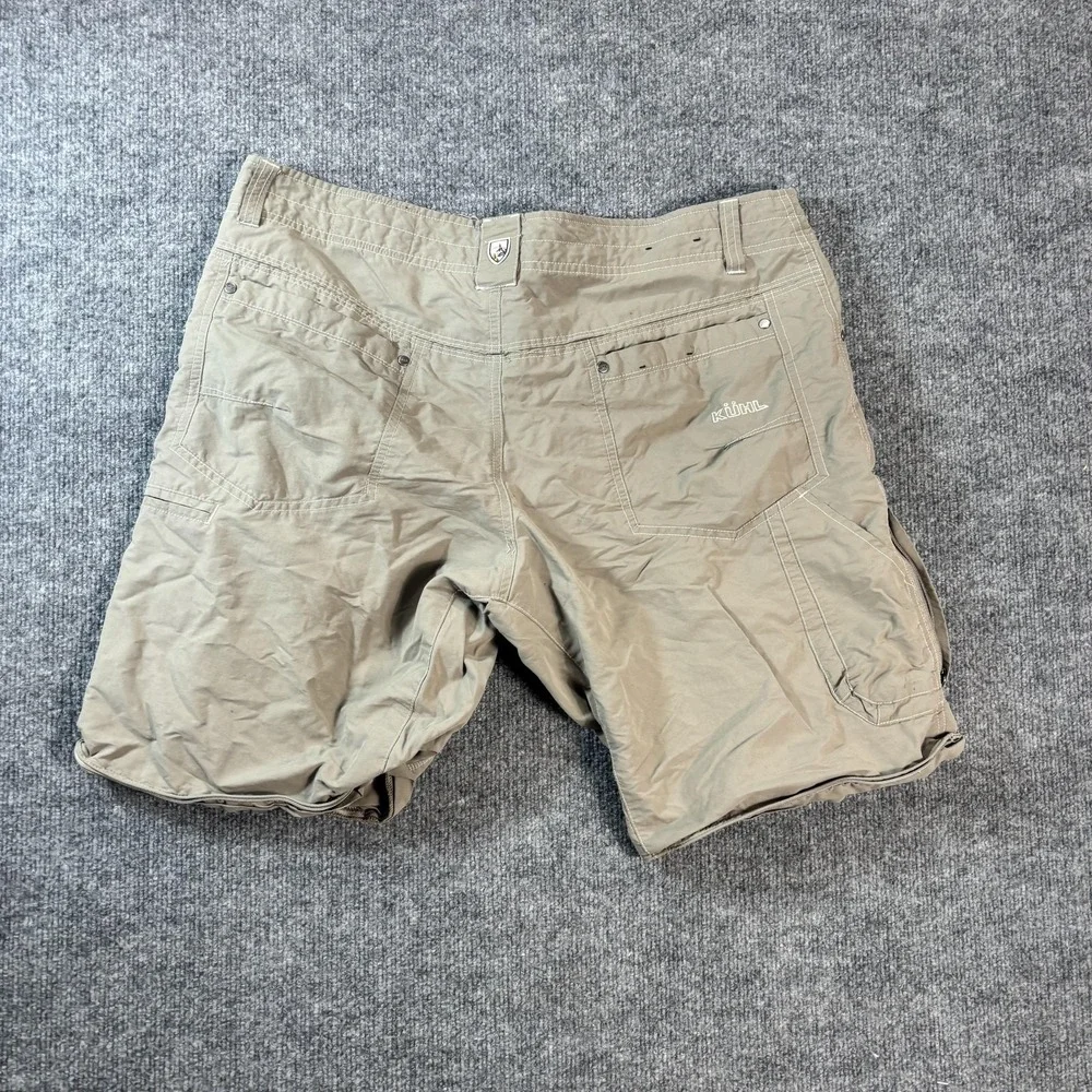 Kuhl Liberator Cargo Shorts Mens‎ 34 Beige Convertible Zip Off Outdoor Hiking